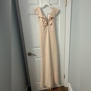 Lulu's Pink Backless Maxi Dress